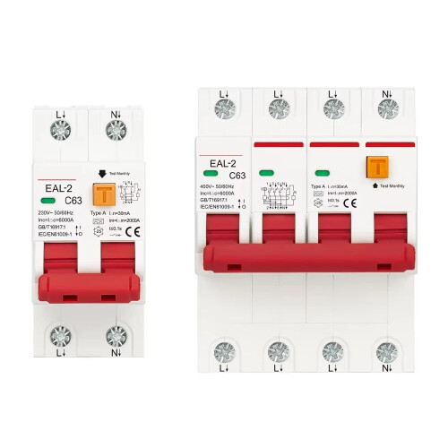 AC RCBO2P230V / 4P400V30mA Type A