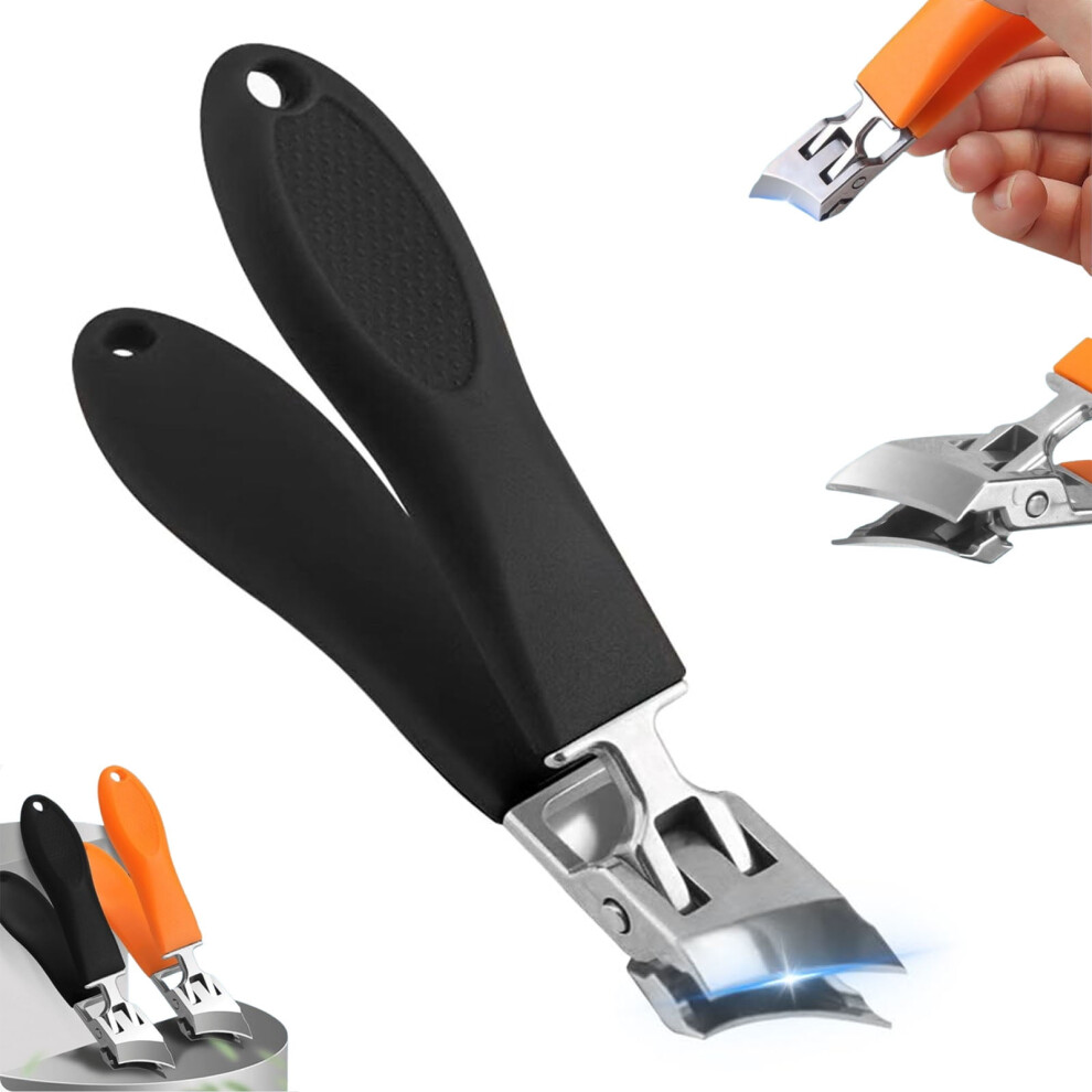 Wide-Opening Slanted Nail Clipper, Stainless Steel
