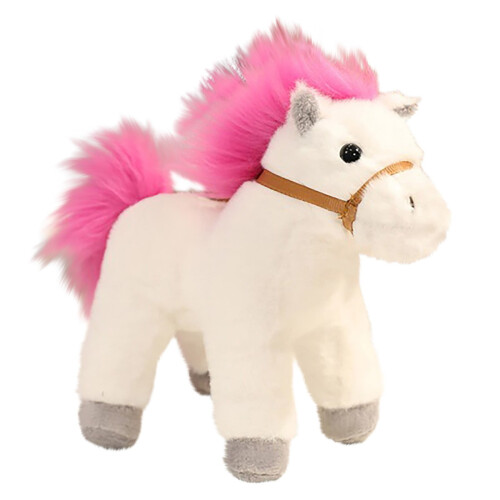 Cavalo de pelúcia, animal de pelúcia macio com pelo marrom, 30 cm (12 polegadas) 1