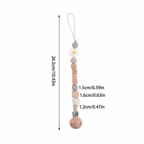 Flower Pacifier Clip Silicone Bead 1 Piece 1