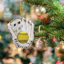 Softballhandschuh-Weihnachtsdekoration (1 Stück)