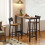 Homcom HOMCOM Bar Table Coffee Table with Adjustable Footpads for Breakfast Dining 7