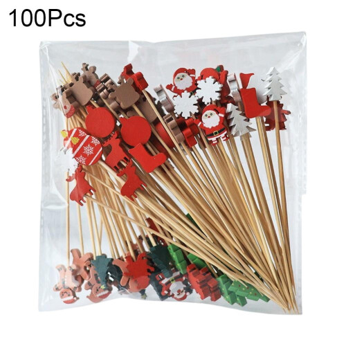 Julecocktailpinner bambus 100 stk