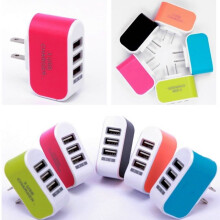 Vegglader med 3 USB-porter