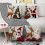 Set di 4 federe natalizie 3D in stile lino 1