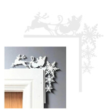 Christmas Door Corner Decoration Wooden