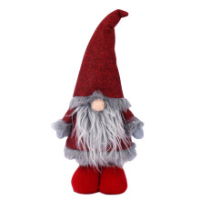 Faceless Felt Gnome Ornament 20x36cm Red & Green