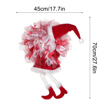 Long-Legged Christmas Elf Wreath 70x45cm