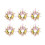 Artificial Floral Wreath Set of 6 2