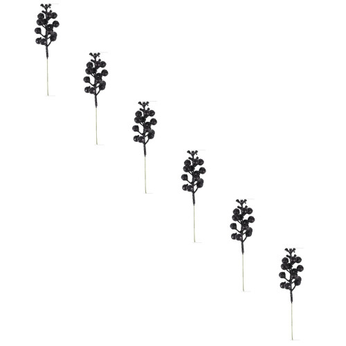 Glitter Berry Stems 11in 10 Pack