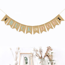 Buck or Doe Linen Baby Shower Banner