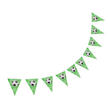 Green Football Bunting Banner for Birthday Party