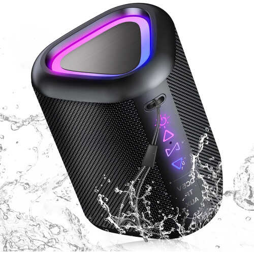 Φορητό ηχείο Bluetooth με φώτα RGB, BT5.4, 24 ώρες
