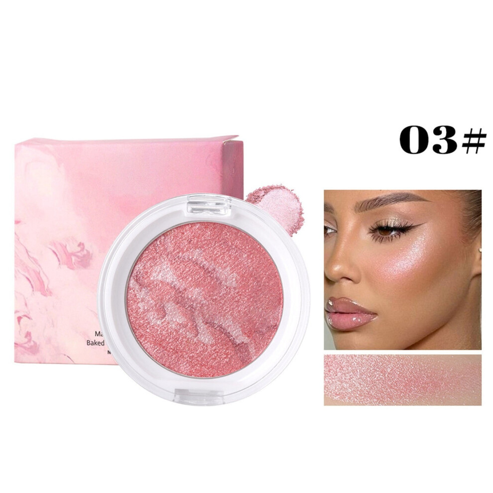 Highlighter and Blush Palette Shimmer Finish 2-in-1