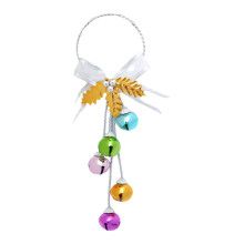 Collar con adorno navideño de cascabeles y cinta (1 unidad)