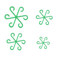 Estacas de suporte para escalada indoor – 4 tamanhos, reutilizáveis, verdes.