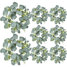Conjunto de 8 guirlandas de eucalipto artificial para armários, com 23 cm de altura.
