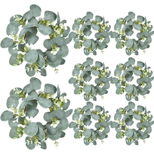 Coronițe de dulap din eucalipt artificial, pachet de 8, 23 cm