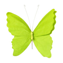 Guirlanda de flores em forma de borboleta verde claro