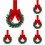5 Mini Coroas de Natal – Plástico e Tecido, 12,7 cm 1