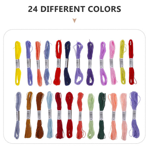 FRCOLOR Embroidery Floss Set 24pcs 2