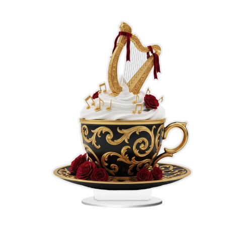 Hjerteformet akryl tekopp ornament, Valentinsdagsgave 2