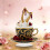Hjerteformet akryl tekopp ornament, Valentinsdagsgave 5