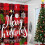 Red Polyester Christmas Shower Curtain 180x180 cm 1