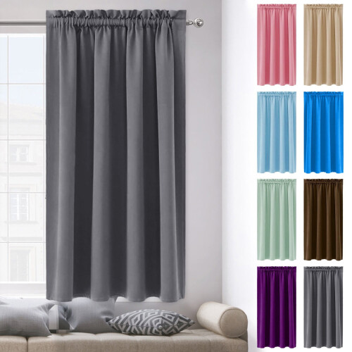 Blackout Curtains Thermal Insulated Grey 2 Panels