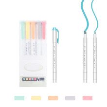 Ensemble de surligneurs à double pointe, marqueurs colorés anti-bavures