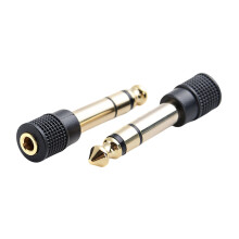 Stereo-Audio-Adapter 6,35 mm Stecker auf 3,5 mm Buchse, vergoldet