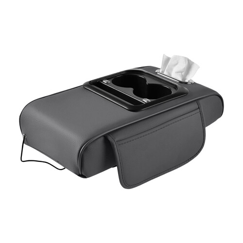 Auto middenconsole armsteun kussen met USB-interface, universele opbergbox en beschermhoes 1