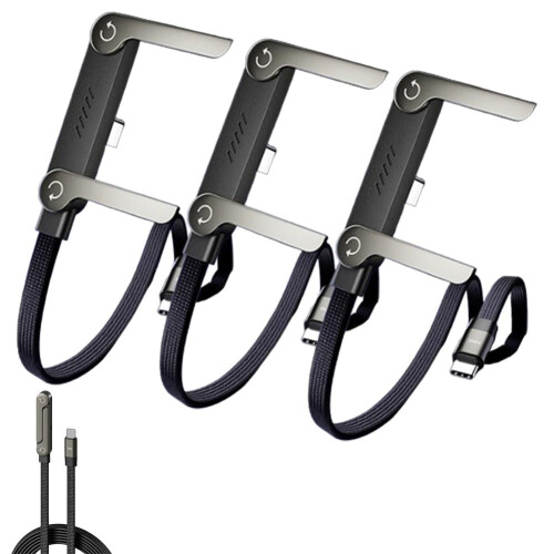 2-in-1 Onzichtbare Houder Type-C Kabel 240W 3 stuks