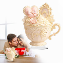 Hartvormig acryl cupcake-ornament – 1 stuk