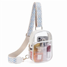 Klar crossbody-taske til kvinder med ekstra lange stropper og 4