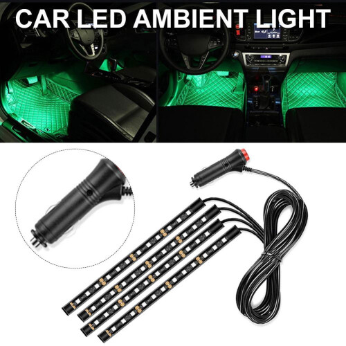 Kit di luci ambientali a striscia per interni auto, 12V 1