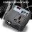 Inversor de carro 200W DC12V/24V para AC110V/220V com display LED 6