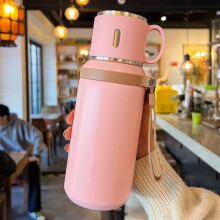 Insulated Tea Tumbler with Infuser – Pink Stainless Steel