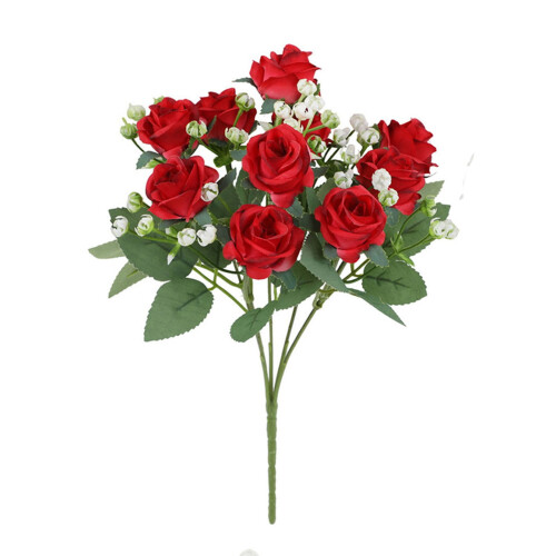 Buquê artificial de rosas brancas e peônias para casamento e decoração. 1