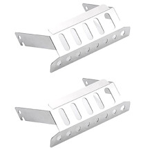 2X Plaque de Protection Avant D'Armure de Châssis en Acier Inoxydable pour MN D90 D99 MN99S 1/12 Pièces de Mise à Niveau de Voiture Télécommande