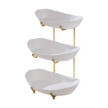 Soporte para frutero de 3 niveles con estructura metálica – 28 x 18 x 33 cm