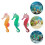 6er-Packung Silikon-Leuchtseepferdchen-Aquarienornamente 1