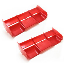 2X 1:8 Buggy RC Cars RC Plastic Nylon Tail Wing for 1/8 Scale Nitro Electric Powered Off Road BuggyTruck Remote,Red