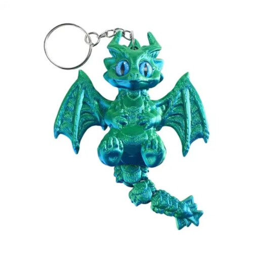 Chaveiro Camaleão e Dragão Voador Impresso em 3D (1 peça)