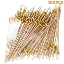 Disposable electroplated skewers fruit forks cocktail picks