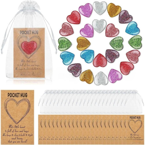 Pocket Hug Tokens mit aufmunternden Karten – 12er- oder 24er-Packung
