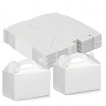48 vita festpresentaskar 15 x 8 x 8 cm med handtag