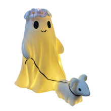 Spøkelsesvandring Hundestatue Harpiks Halloween Dekor