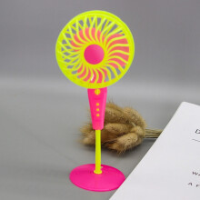 6-Piece Mini Plastic Fan Toy Set for Kids & Dollhouse