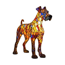 Gravhund & Fransk Bulldog Resin Natlampe – LED Bord